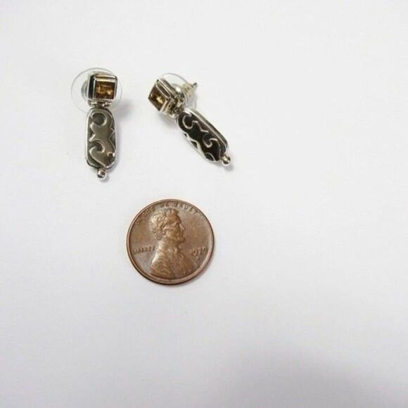 Michou Citrine and Sterling Silver Earrings - Picture 5 of 6